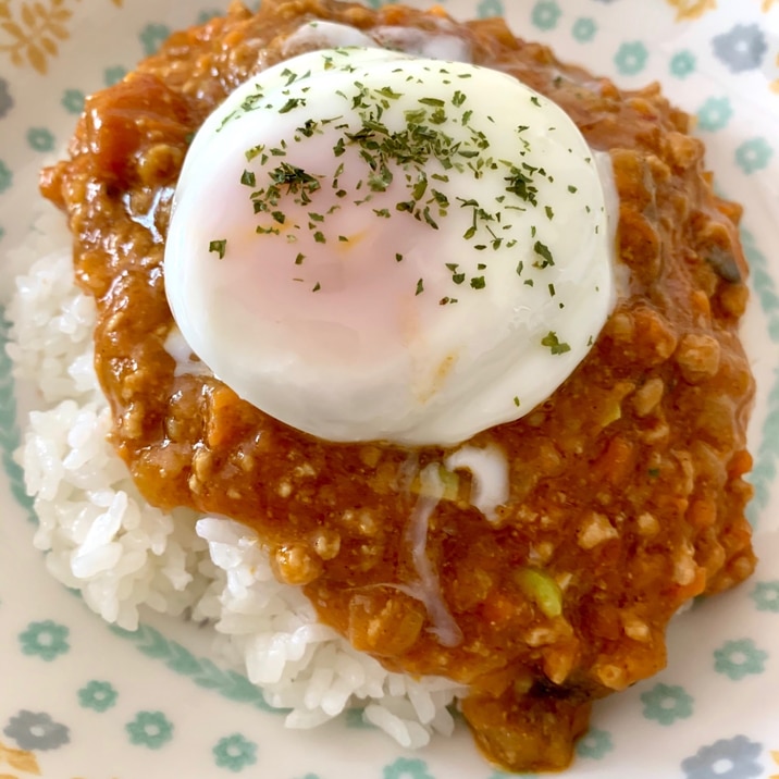 ＊ミートソースの残りでキーマカレー＊